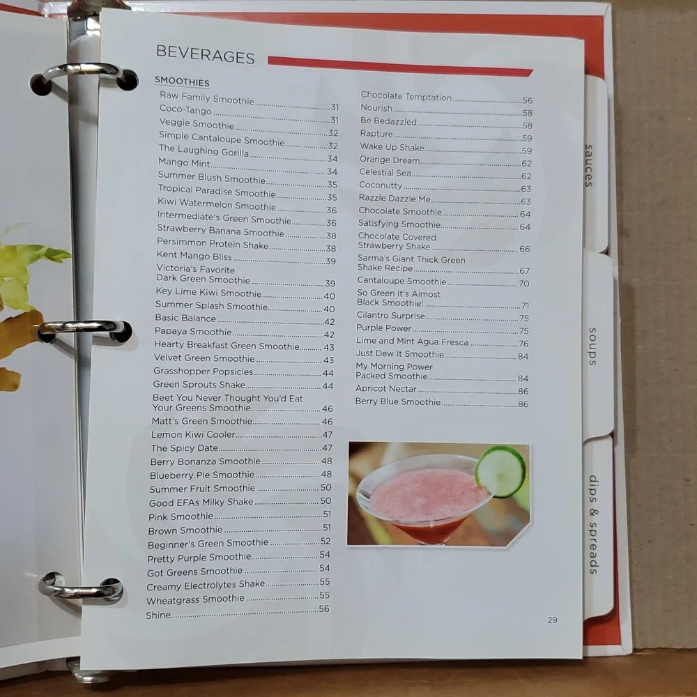 👩🏻‍🍳 Live Fresh Cookbook By Vitamix rind bound hardcover book 📚 - Picture 9 of 16